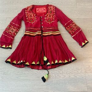Paul Ropp Unique Embroidered Boho Tunic Top Size 2